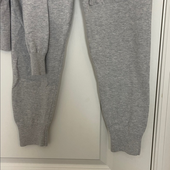 J. Crew Cotton Cashmere Jogger Pullover Set XS Grey Neutral Knit Minimalist - Picture 7 of 11